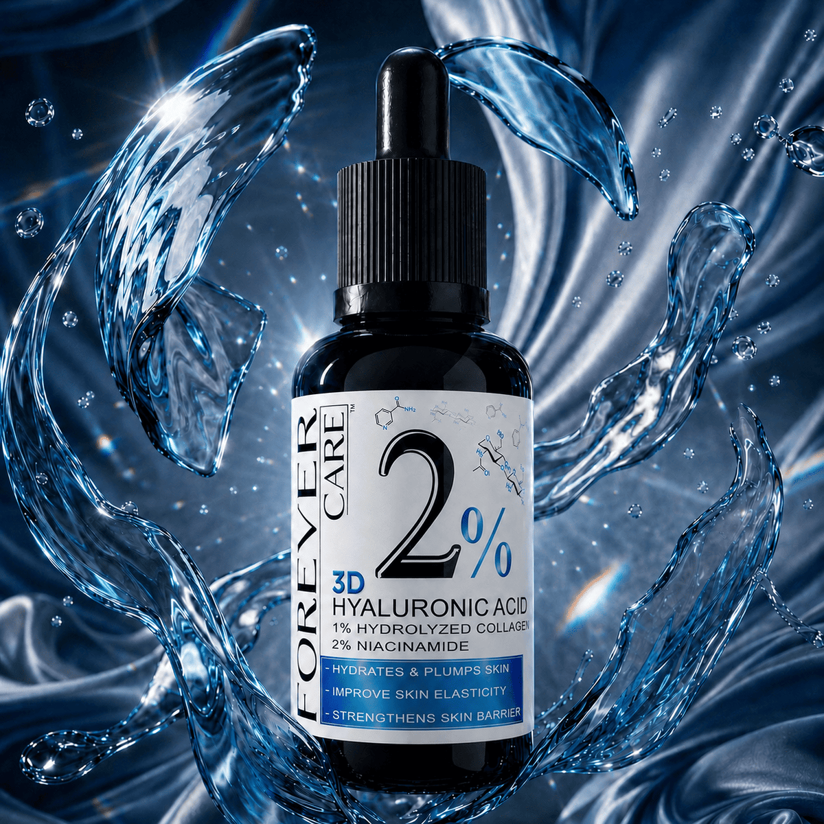 Triple Molecular 2% Hyaluronic Serum — 3D Hydration Technology
